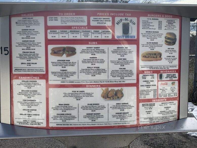 Nip N Sip Drive In - Lansing, MI menu_pic