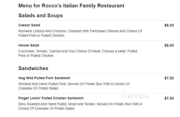 Rocco's Italian Restaurant - Hagerstown, MD