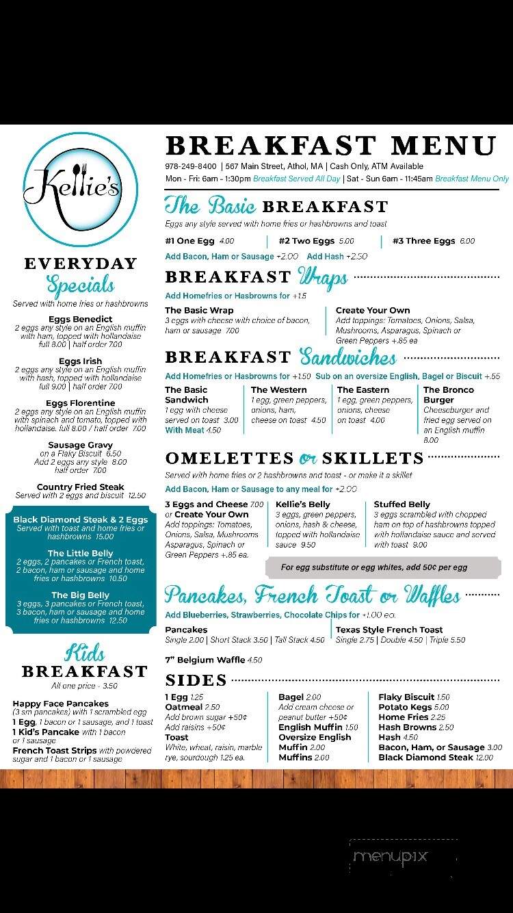 Kelly's Brunch Box - Athol, MA menu_pic