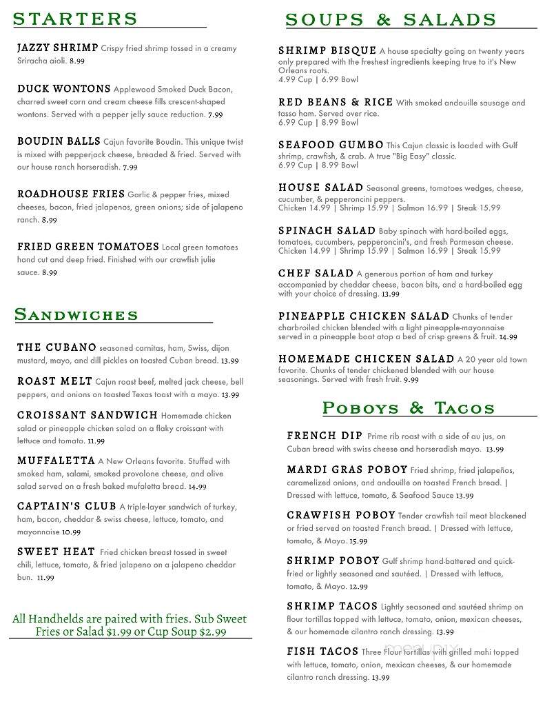 Cafe La Fleur - Laurel, MS menu_pic