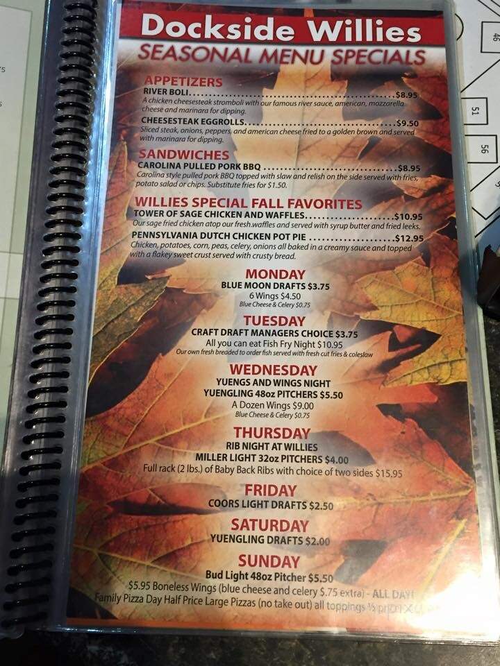 Dockside Willies - Lemoyne, PA menu_pic
