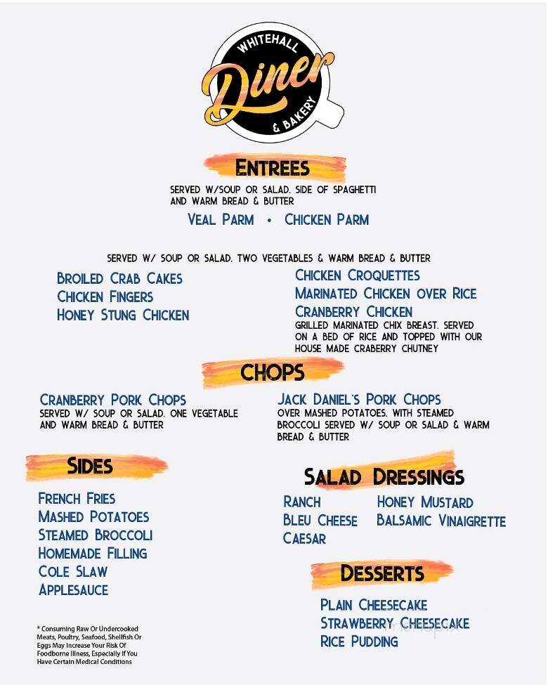 Whitehall Family Restaurant - Whitehall, PA menu_pic