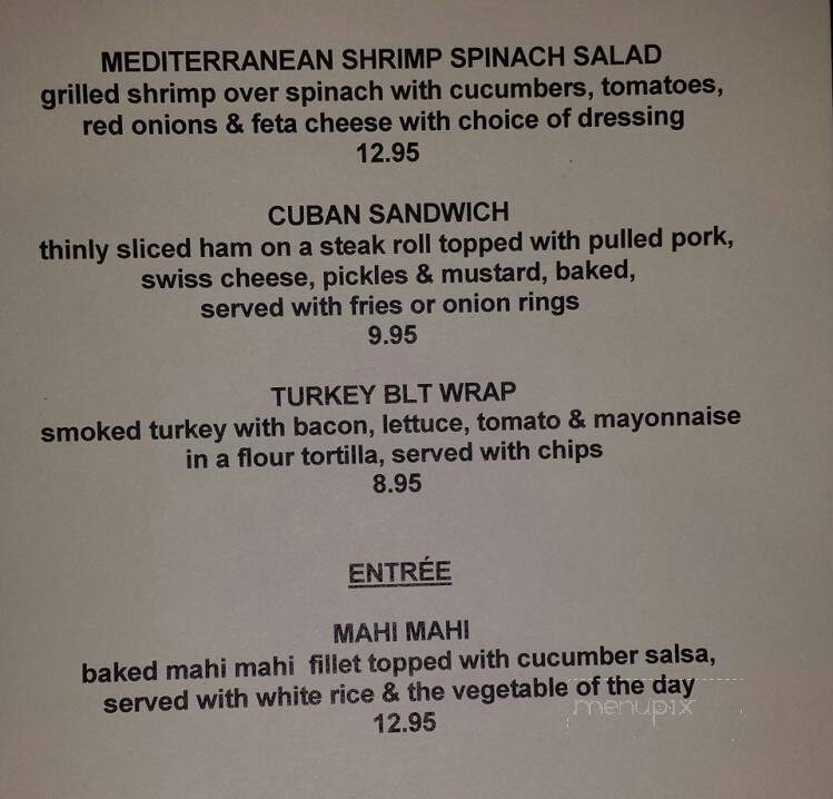 Yellow House Hotel - Douglassville, PA menu_pic