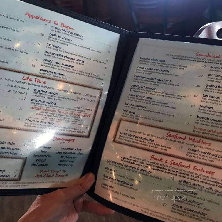 Conch Cafe & Lounge - Murrells Inlet, SC menu_pic