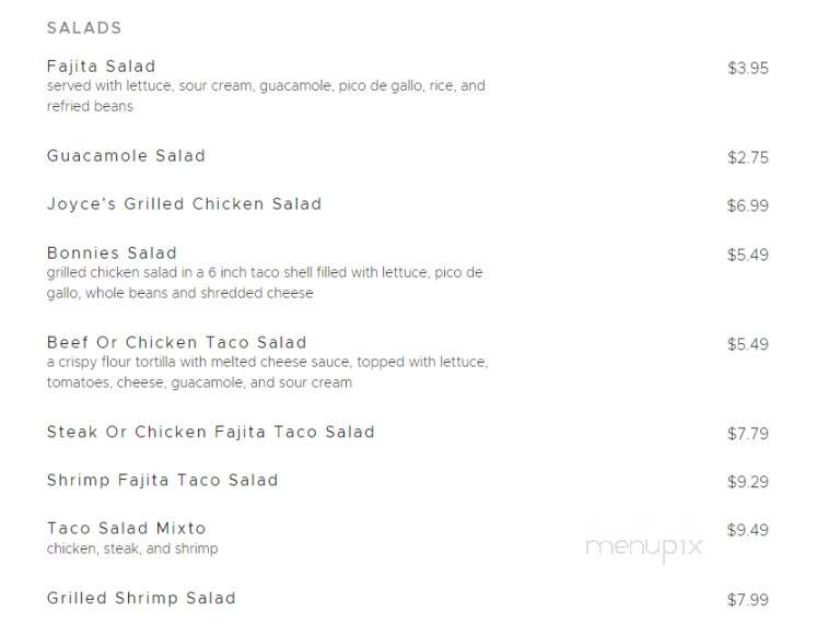 Don Pancho Mexican Restaurant - Jackson, TN menu_pic