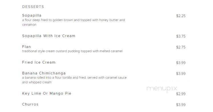 Don Pancho Mexican Restaurant - Jackson, TN menu_pic