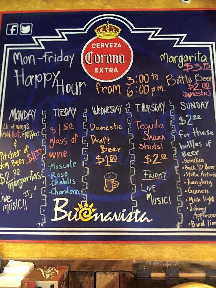 Buenavista Mexican Restaurant - Scottsboro, AL menu_pic