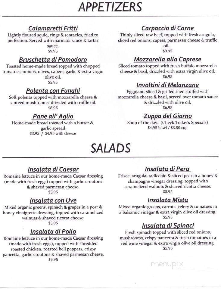 Mangia Bene Restaurant - Martinez, CA menu_pic