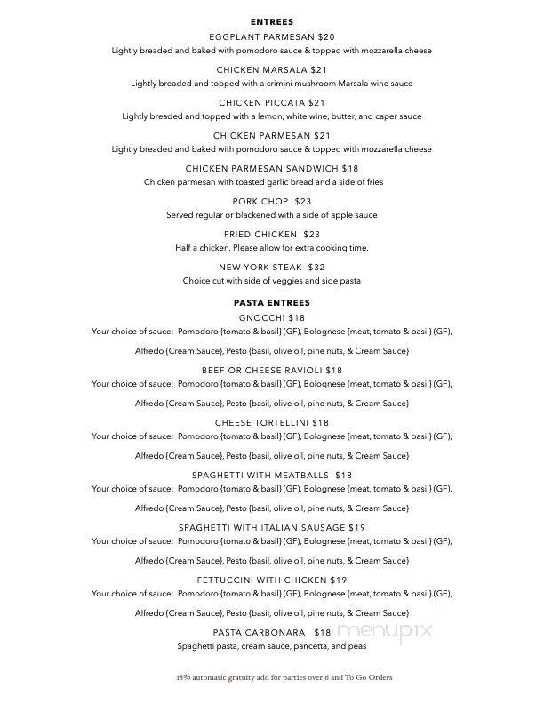 Mike & Tony's Restaurant - Mount Shasta, CA menu_pic