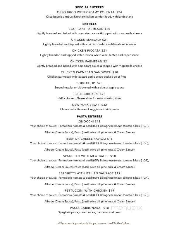 Mike & Tony's Restaurant - Mount Shasta, CA menu_pic