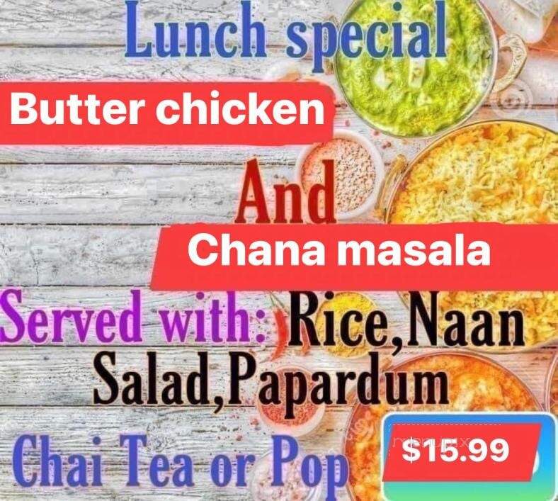 Heritage Indian Cuisine - Duncan, BC menu_pic