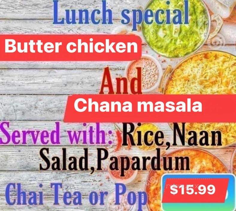 Heritage Indian Cuisine - Duncan, BC menu_pic