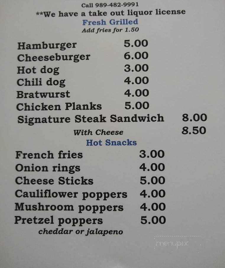 Scotty's Sandbar - Bay City, MI menu_pic