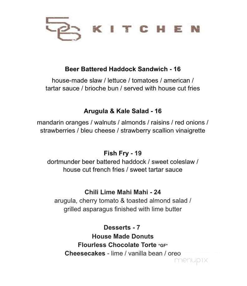 56 Kitchen - Solon, OH menu_pic