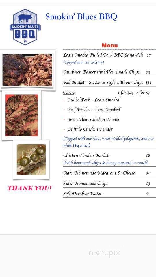 Smokin' Blues BBQ - Greenville, SC menu_pic
