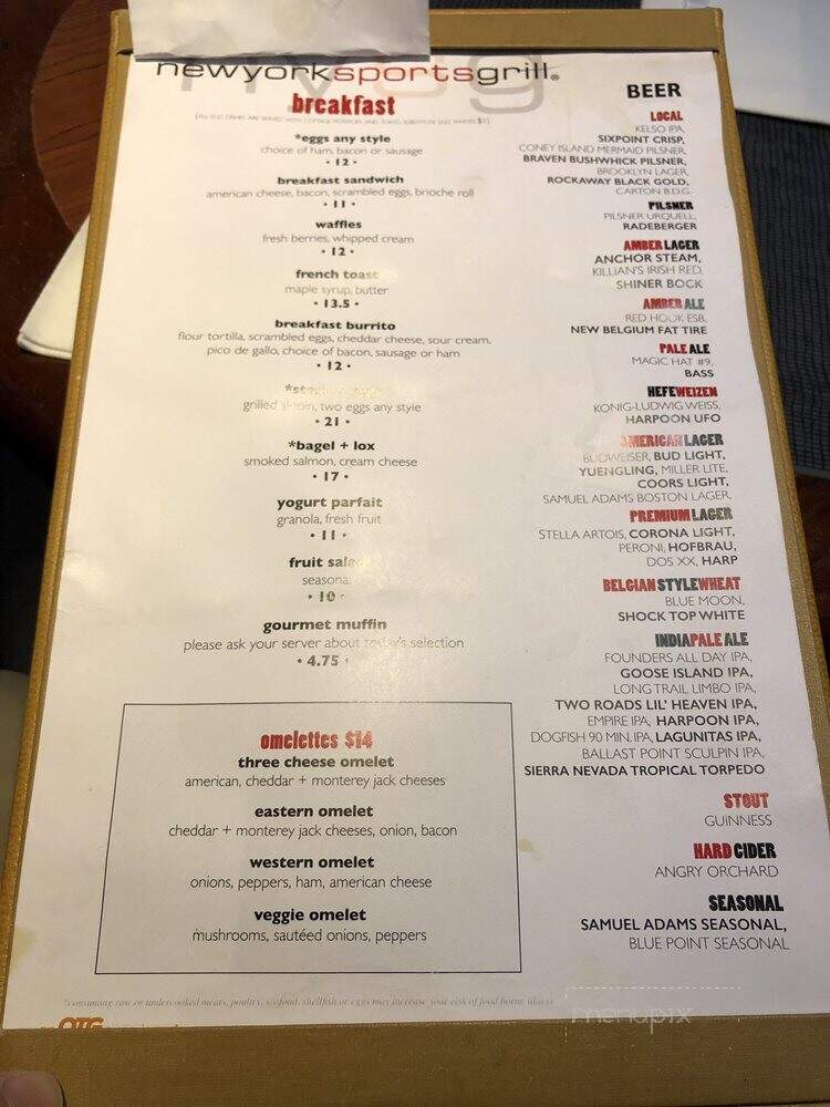 New York Sports Grill - Jamaica, NY menu_pic