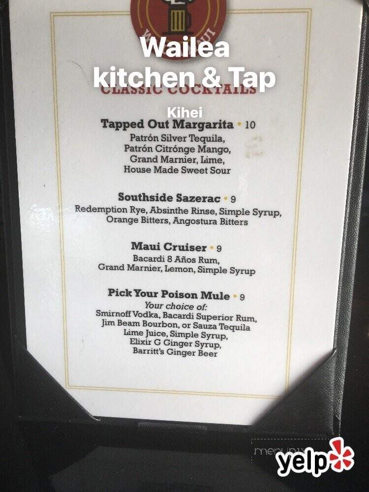 Wailea Kitchen - Kihei, HI menu_pic