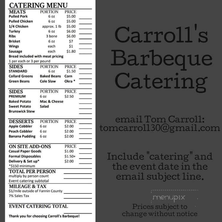 Carroll's Barbeque - Blue Ridge, GA