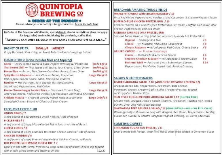 Quintopia Brewing - Quincy, CA