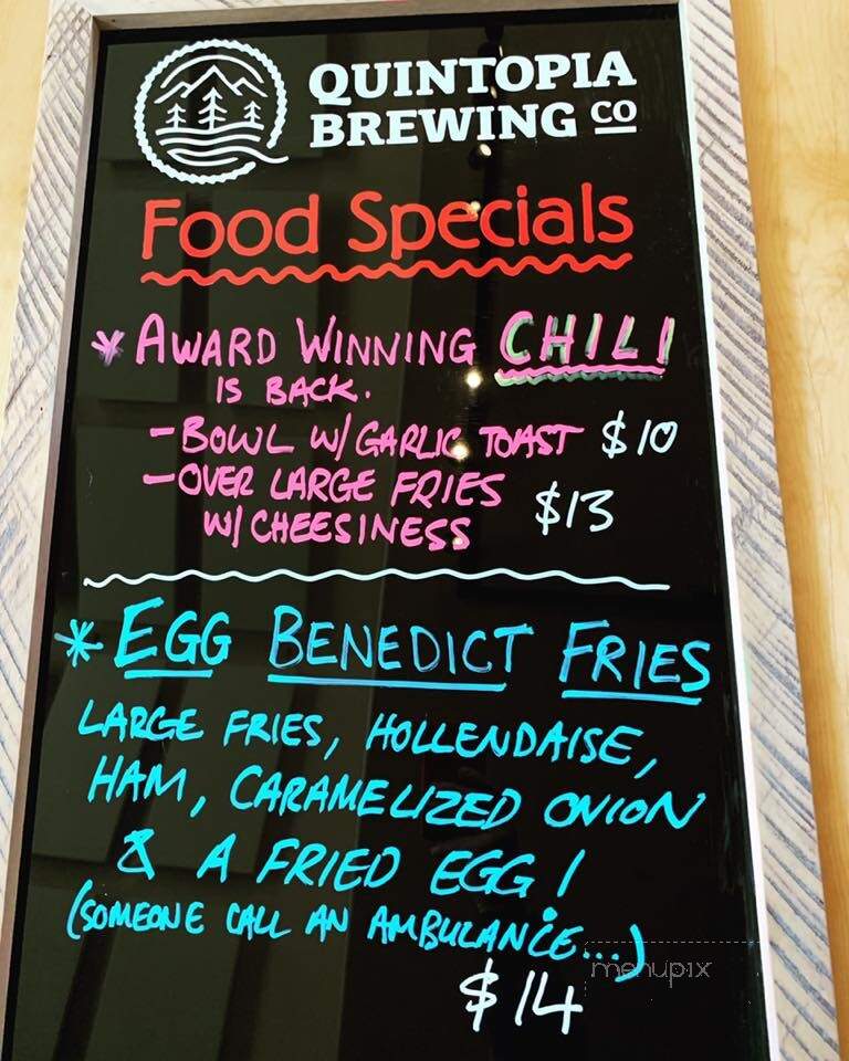Quintopia Brewing - Quincy, CA menu_pic