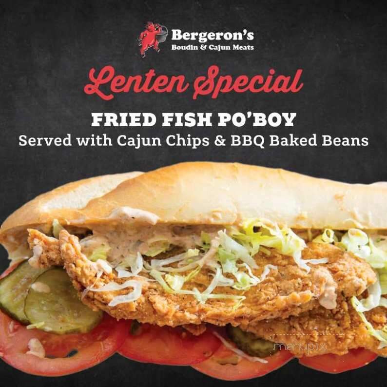 Bergeron's Boudin & Cajun Meats - Gonzales, LA menu_pic