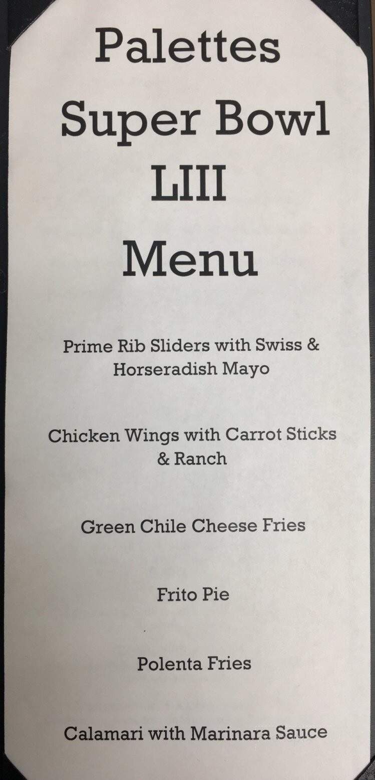 Palettes - Taos, NM menu_pic