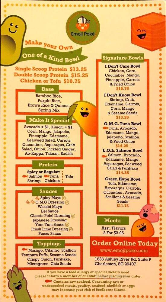 Emoji Poke - Charleston, SC menu_pic