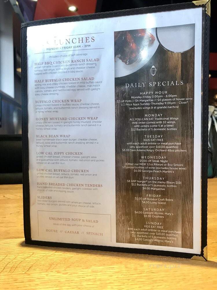 Gaslight Brewhouse - Oxford, OH menu_pic