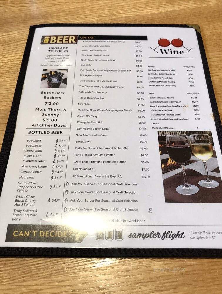 Gaslight Brewhouse - Oxford, OH menu_pic