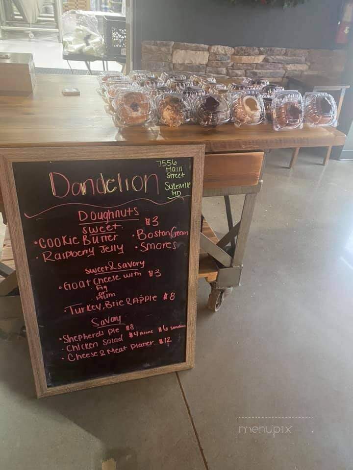 Dandelion Bakery - Sykesville, MD menu_pic