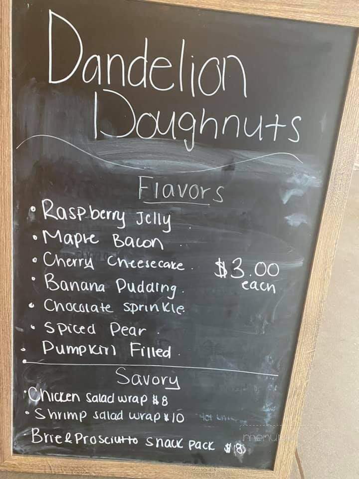Dandelion Bakery - Sykesville, MD menu_pic