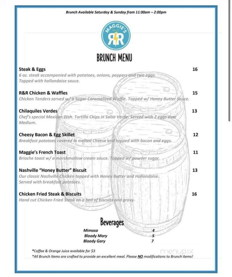 Maggie's R&R - Fort Worth, TX menu_pic