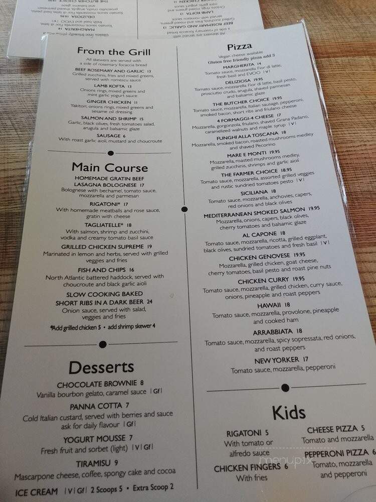 Mimi's Pub & Restaurant - Edmonton, AB menu_pic