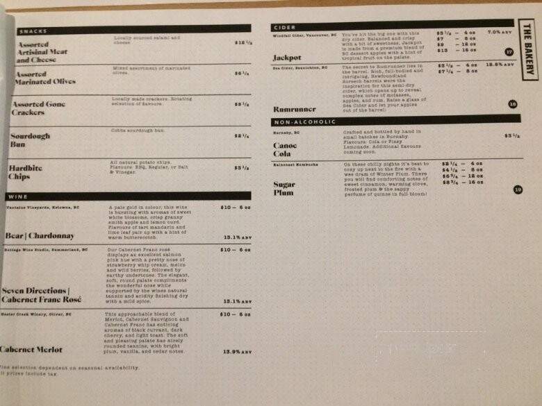 The Bakery Brewing - Port Moody, BC