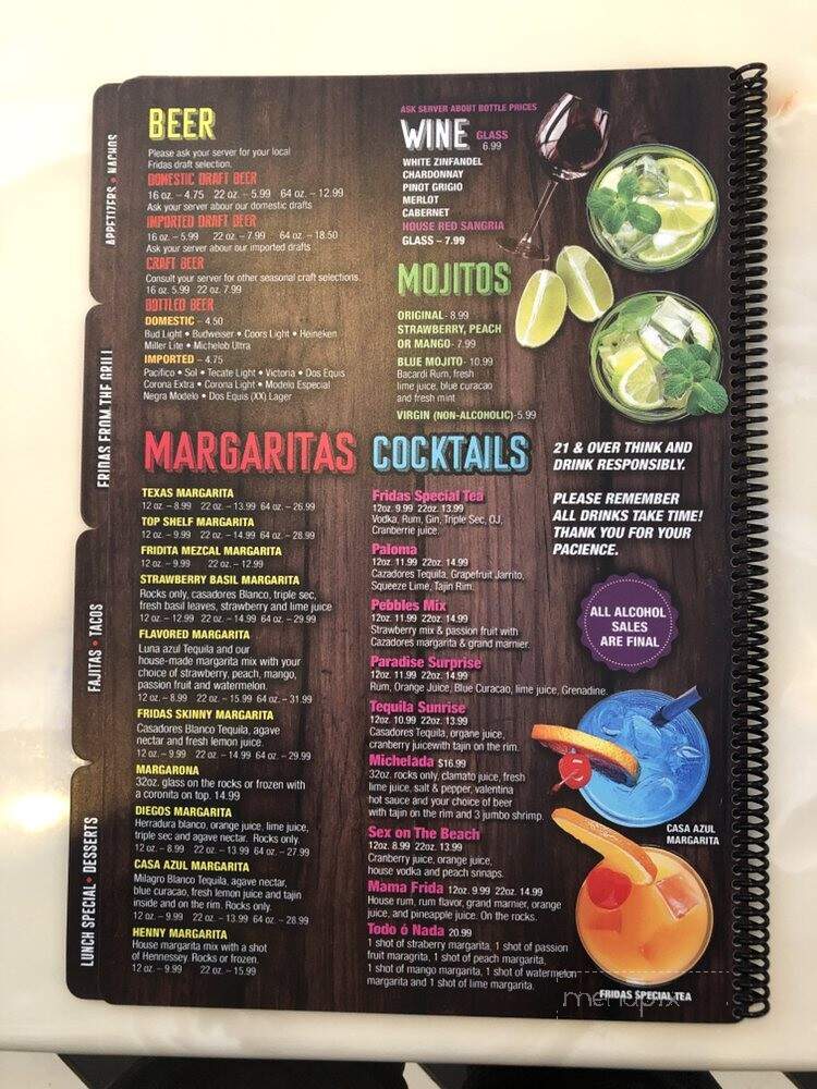 Frida's - Fayetteville, GA menu_pic