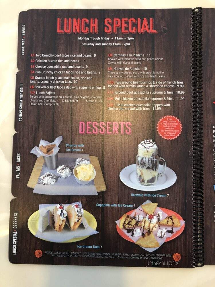 Frida's - Fayetteville, GA menu_pic