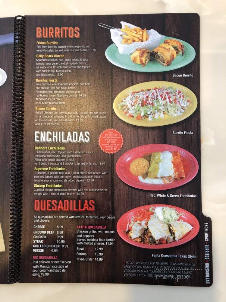 Frida's - Fayetteville, GA menu_pic