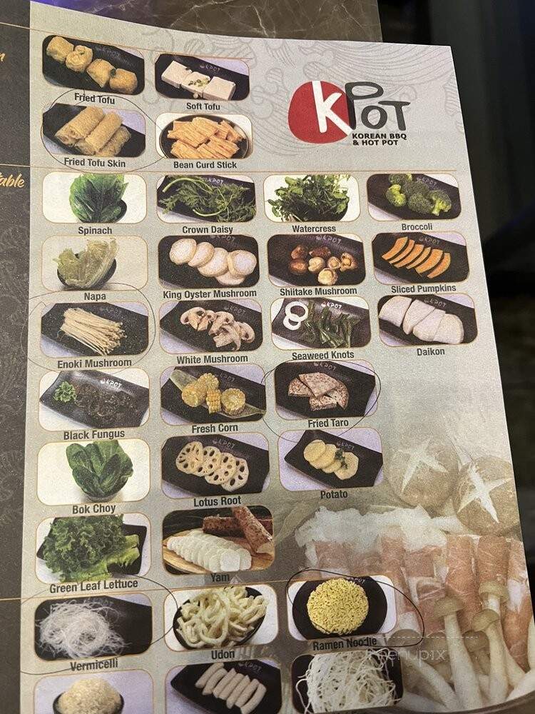 Kpot Hot Pot & Korean Barbecue - Union, NJ menu_pic