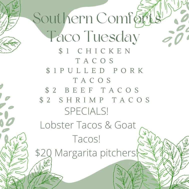 Southern Comfort Bar and Grill - West Bridgewater, MA menu_pic