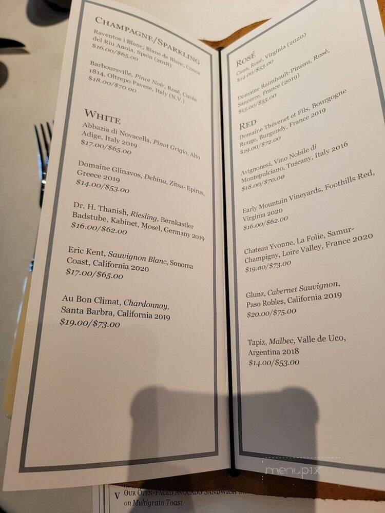 Patty O's - Washington, VA menu_pic
