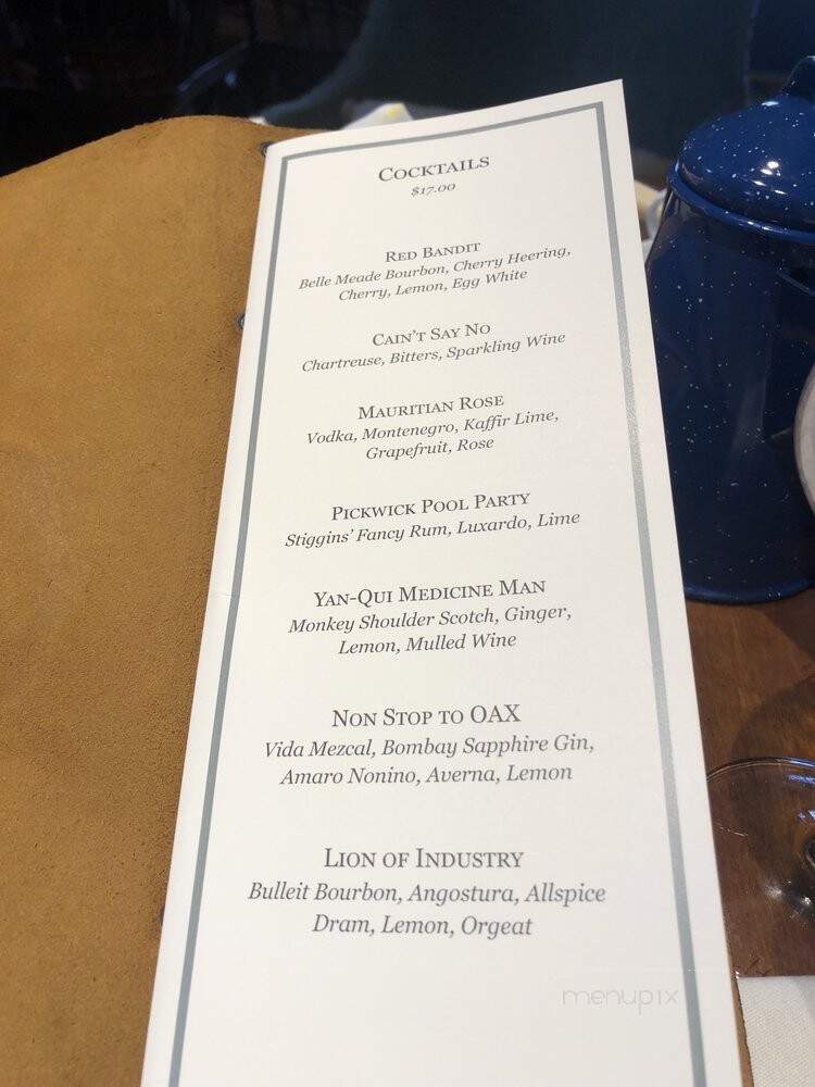 Patty O's - Washington, VA menu_pic