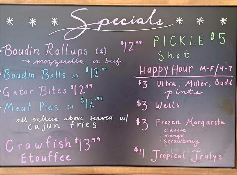 RJ's Bar and Grill - Grapevine, TX menu_pic