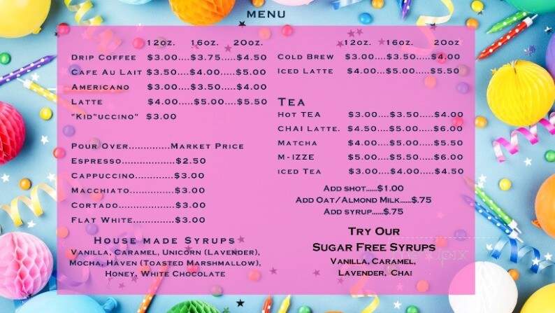 Haven Coffee Roasters - Winter Haven, FL menu_pic