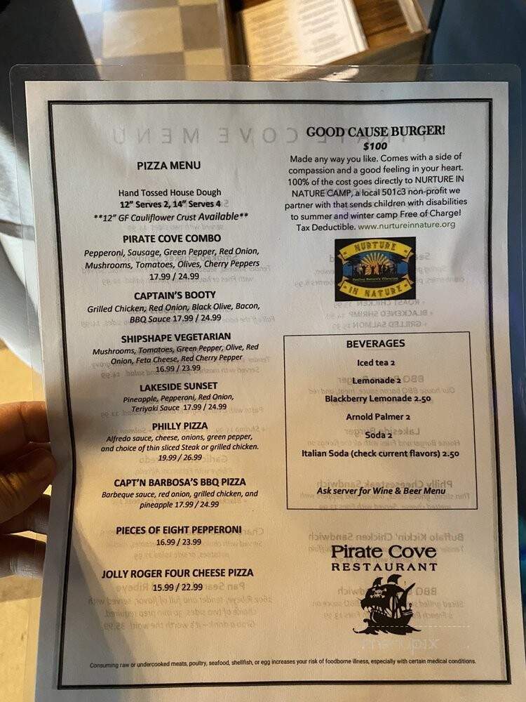 Pirates Cove Resturant Lake Don Pedro - La Grange, CA menu_pic
