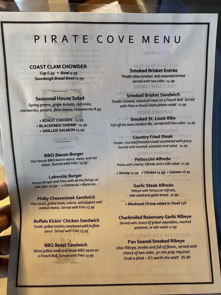 Pirates Cove Resturant Lake Don Pedro - La Grange, CA menu_pic