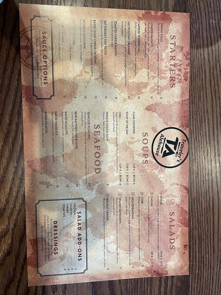 Traveler's Alehouse - Fairhaven, MA menu_pic