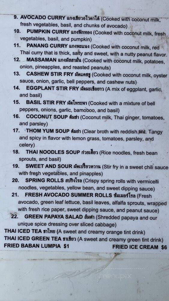 Tuk Tuk Thai Food Wagon - Volcano, HI menu_pic