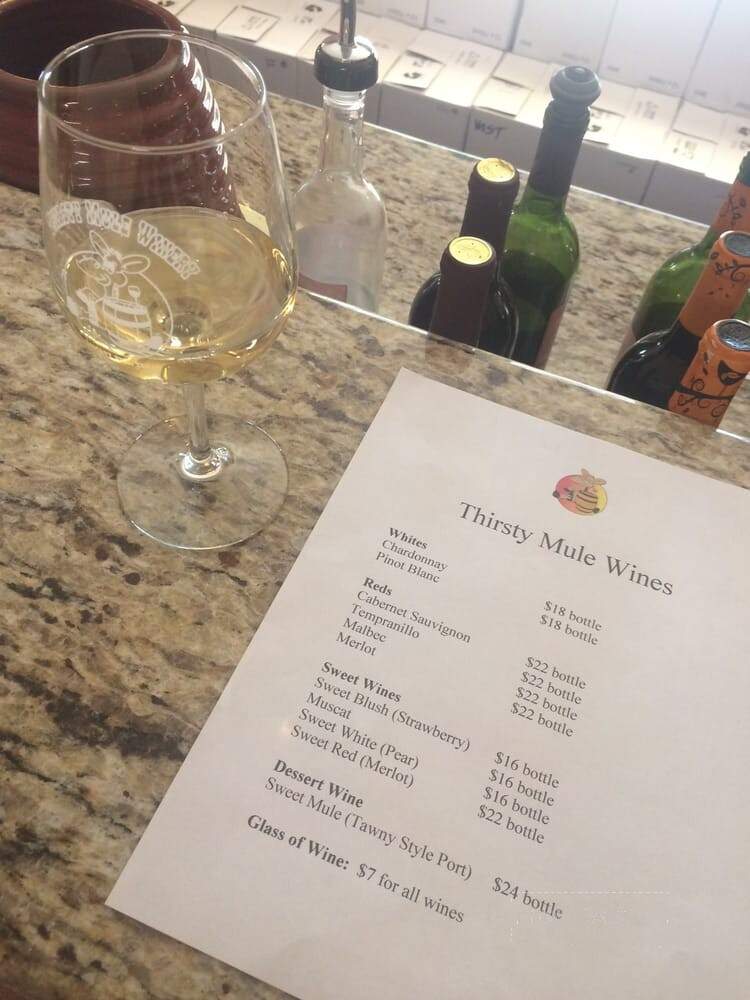 Thirsty Mule Winery - Liberty Hill, TX menu_pic