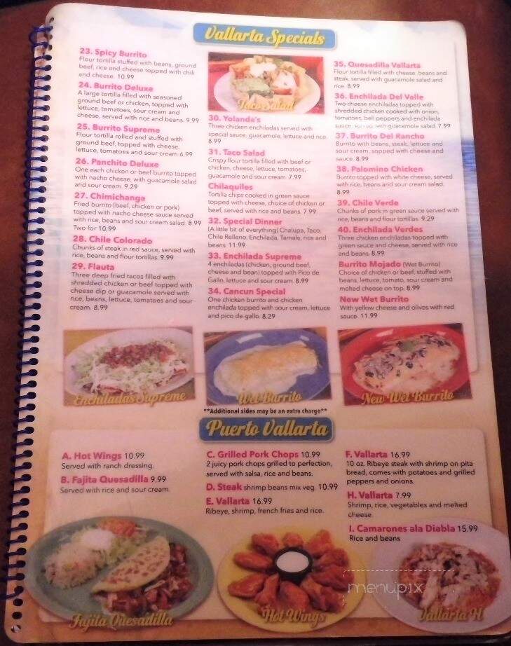 Vallarta - Heflin, AL menu_pic