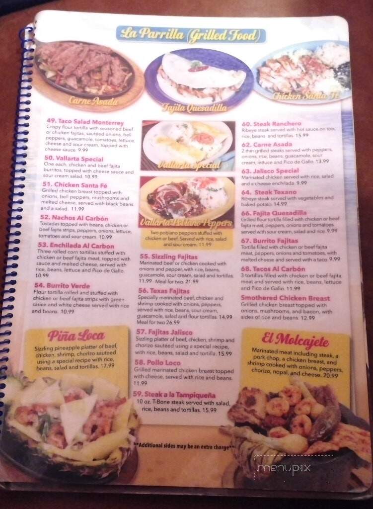 Vallarta - Heflin, AL menu_pic